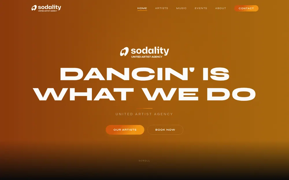 Sodality website homepage